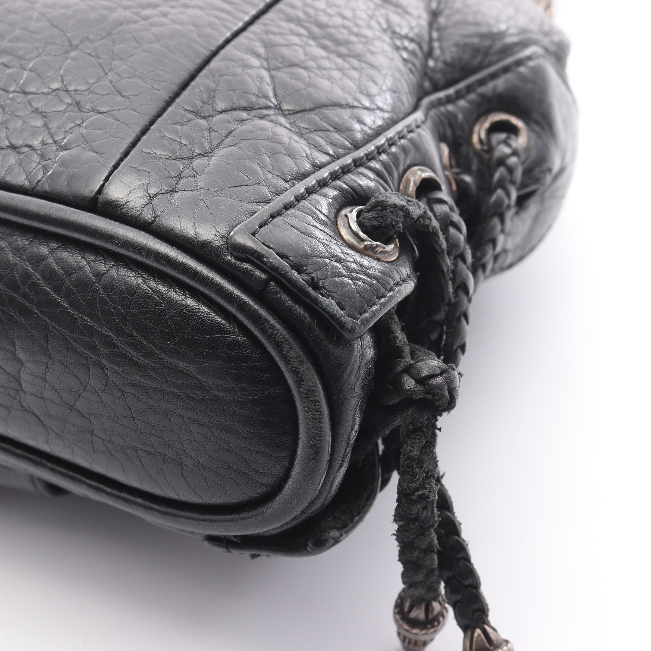 JJDean JJディーン スモール ライダース ハンドバッグ レザー ブラック