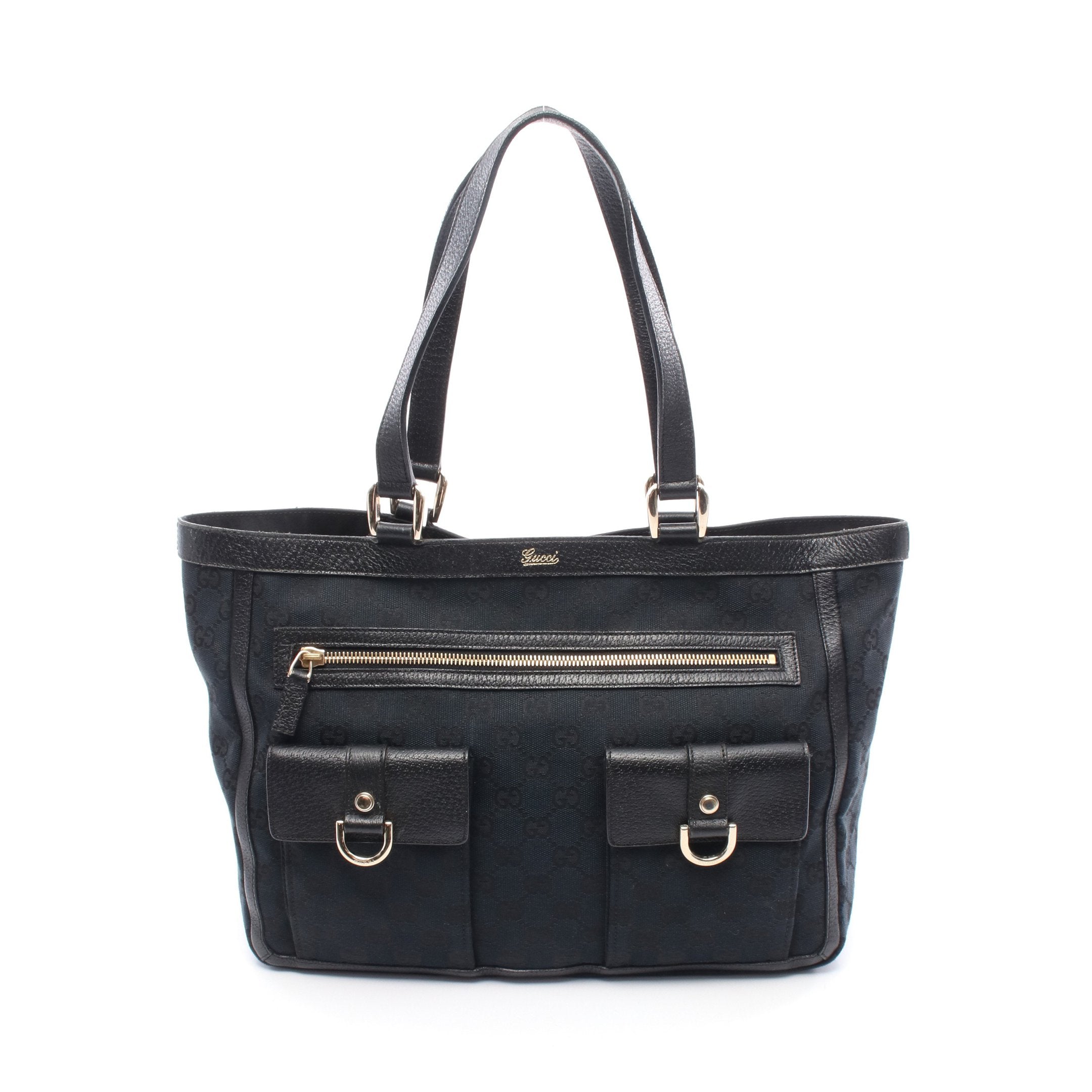 GUCCI グッチアビートートバッグハンドバッグGG キャンバスレザー