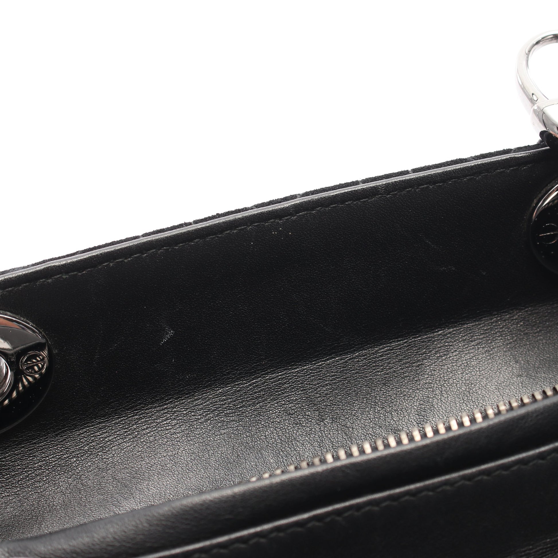 LADY DIOR レディディオール カナージュ ハンドバッグ スエード レザー 