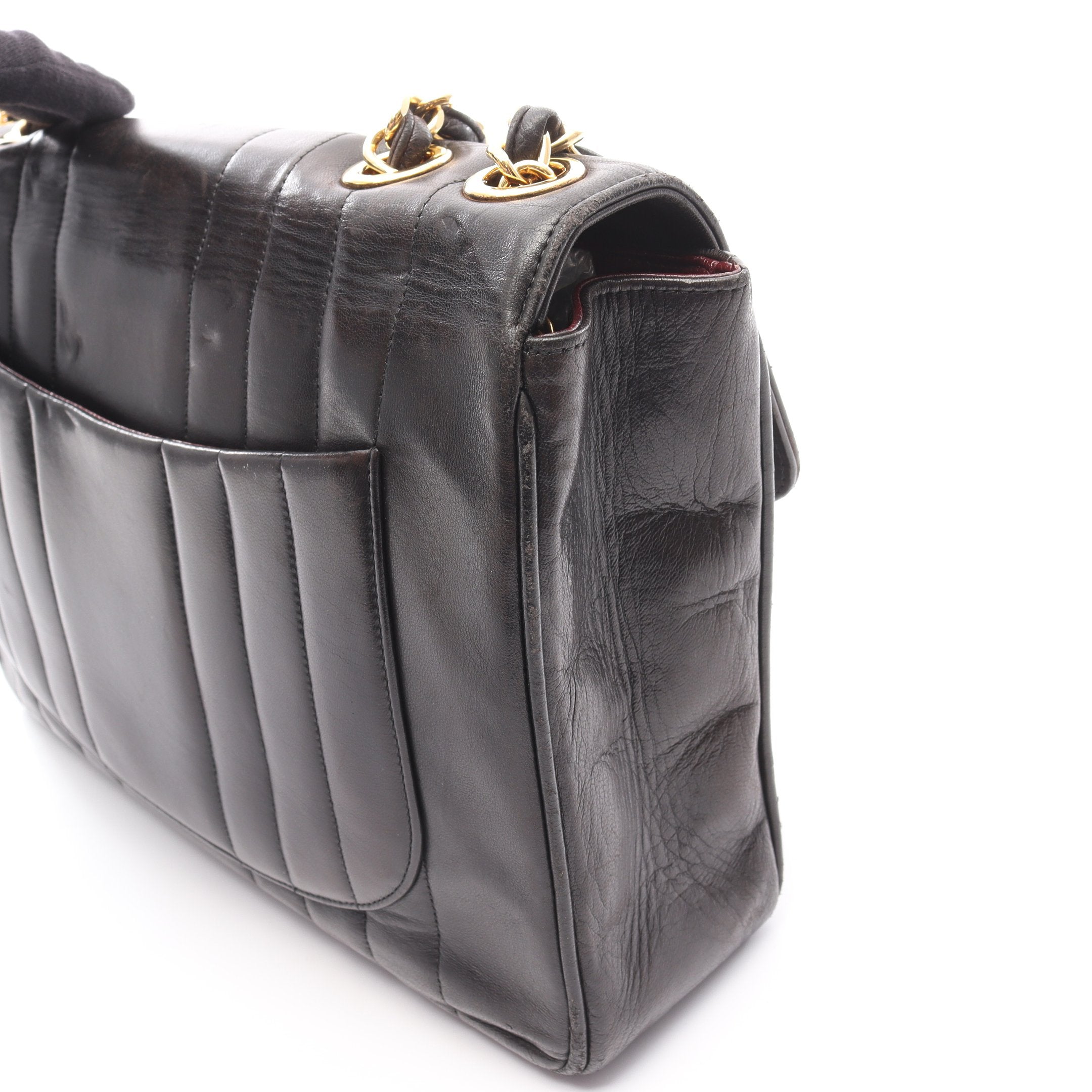 マドモアゼル デカマトラッセ Wチェーンショルダーバッグ ラムスキン