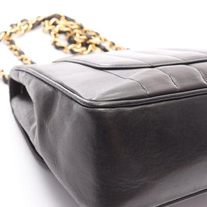 マドモアゼル デカマトラッセ Wチェーンショルダーバッグ ラムスキン ブラック ゴールド金具 シャネル バッグ CHANEL