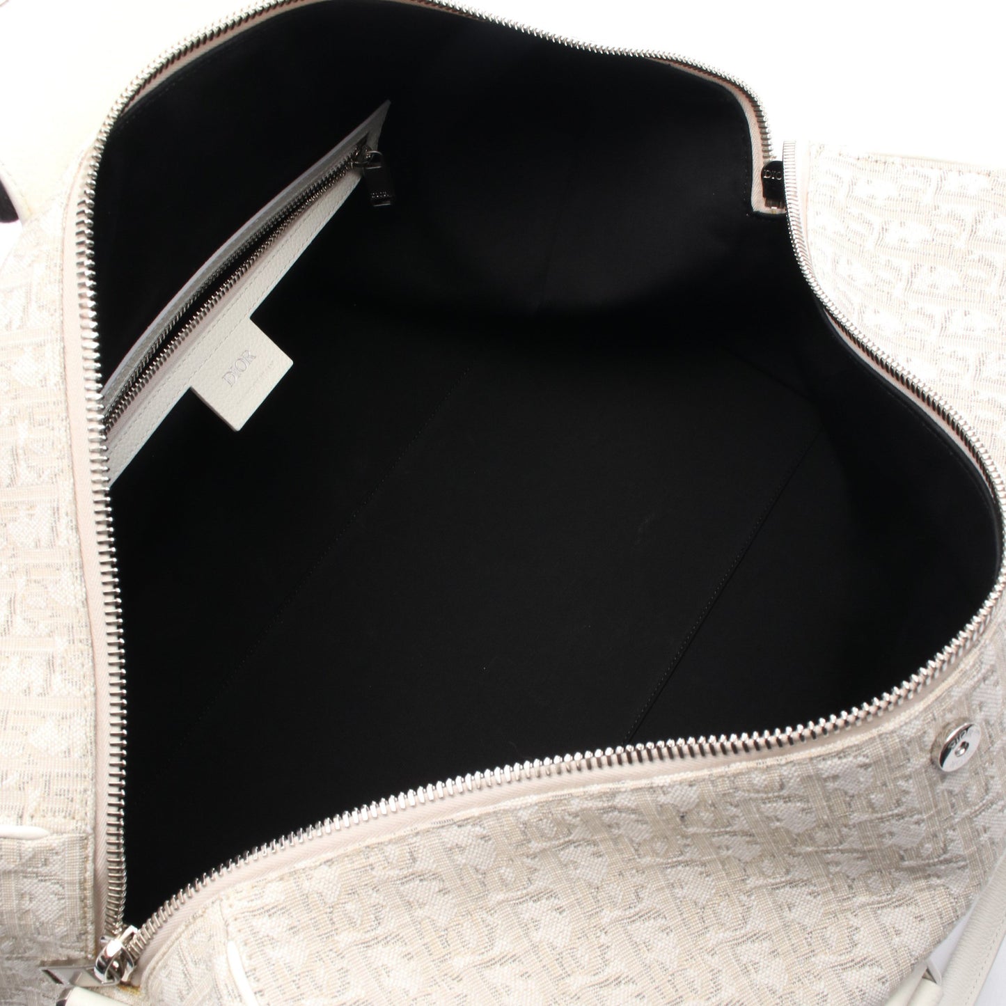 オブリーク ボストンバッグ キャンバス レザー ホワイト ライトベージュ 2WAY クリスチャンディオール バッグ Christian Dior