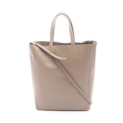 バーティカル スモール カバ ハンドバッグ トートバッグ レザー グレーベージュ 2WAY セリーヌ バッグ CELINE