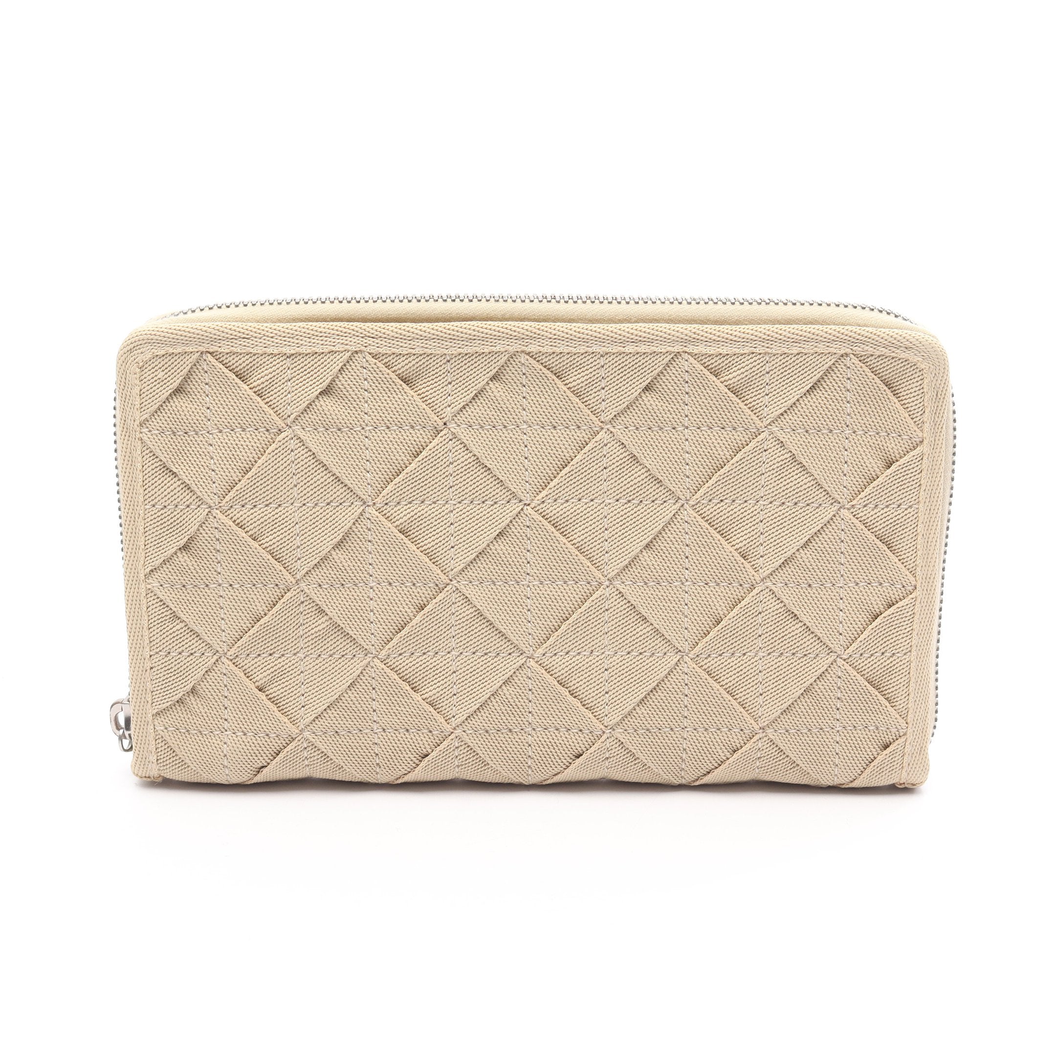 ライトウェビング ラウンドファスナー長財布 キャンバス ベージュ