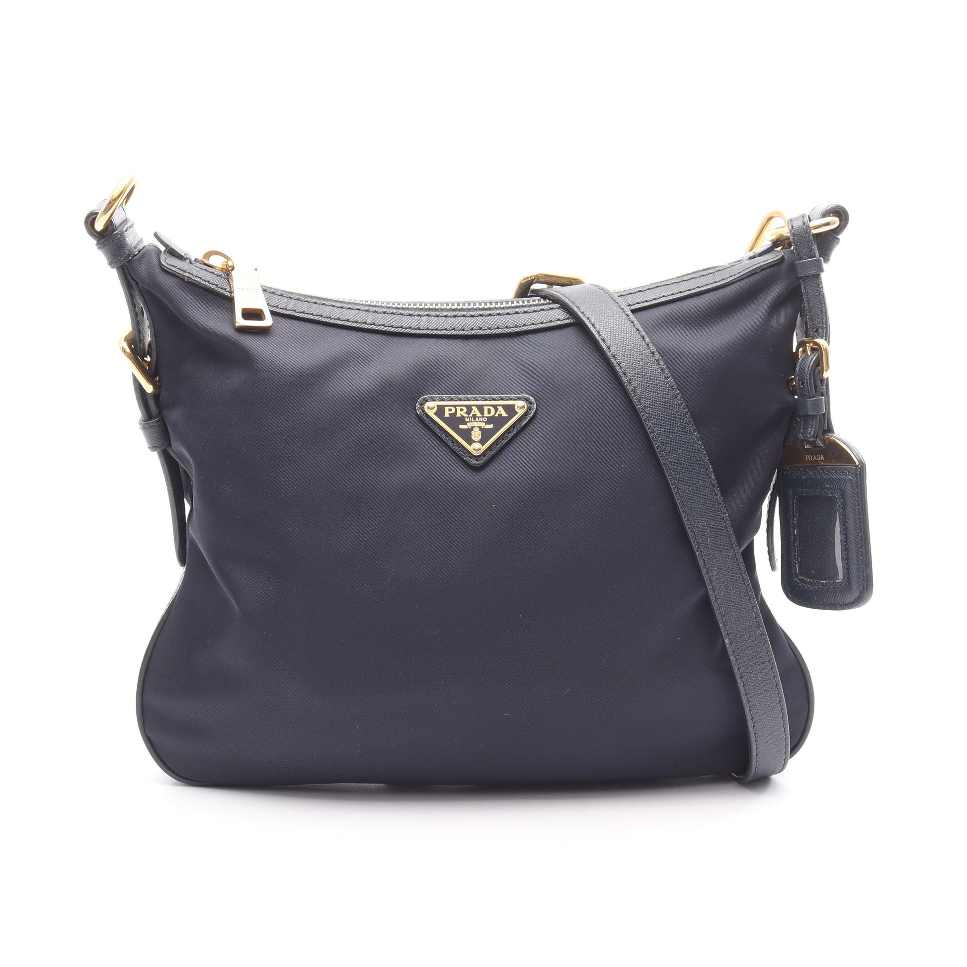 TESSUTO+SAFFIAN ショルダーバッグ ナイロン サフィアーノレザー  