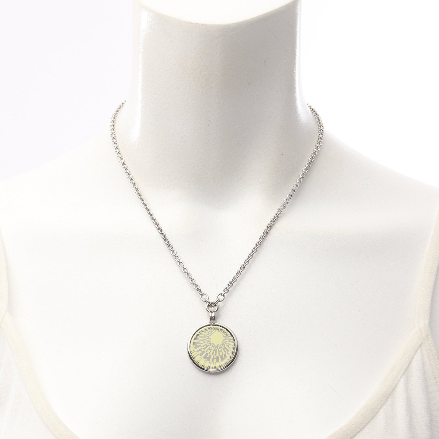 OP'H メダイユ ネックレス シルバー イエロー エルメス アクセサリー HERMES