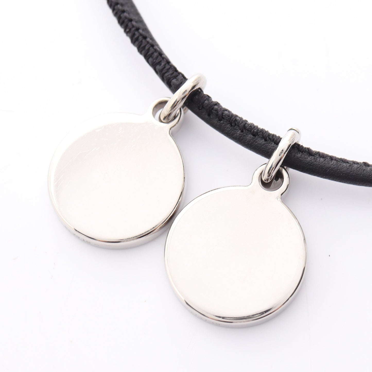 エクリプス ネックレス レザー ブラック シルバー エルメス アクセサリー HERMES