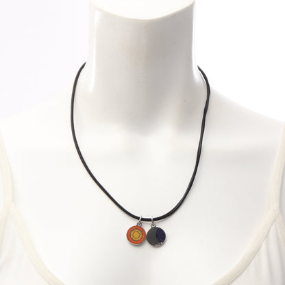 エクリプス ネックレス レザー ブラック シルバー エルメス アクセサリー HERMES