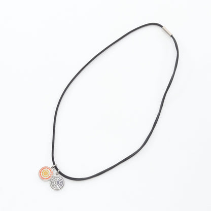 エクリプス ネックレス レザー ブラック シルバー エルメス アクセサリー HERMES