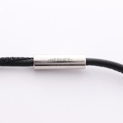 エクリプス ネックレス レザー ブラック シルバー エルメス アクセサリー HERMES