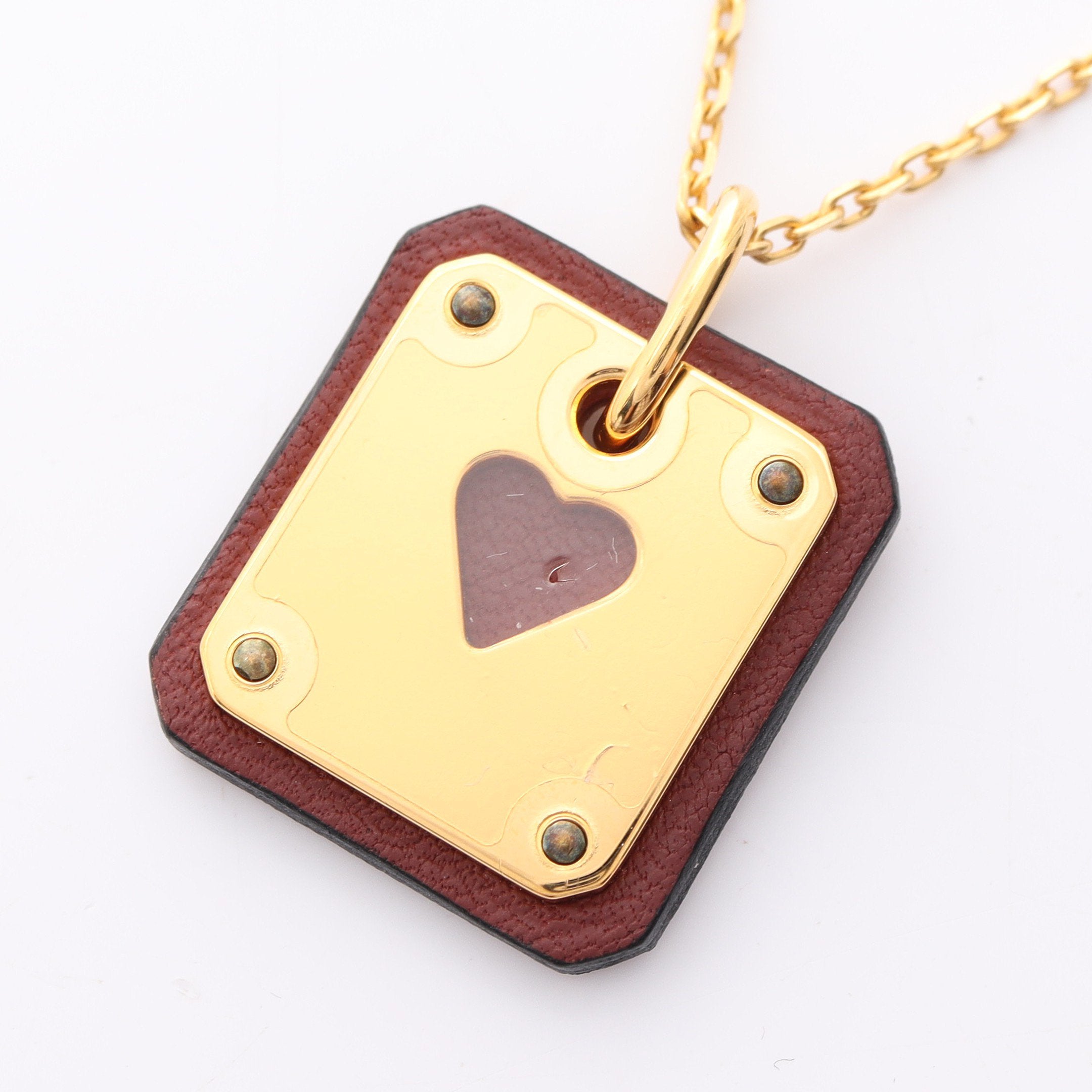 アスドゥクール PM ネックレス GP ヴォースイフト ゴールド ブラウン Z