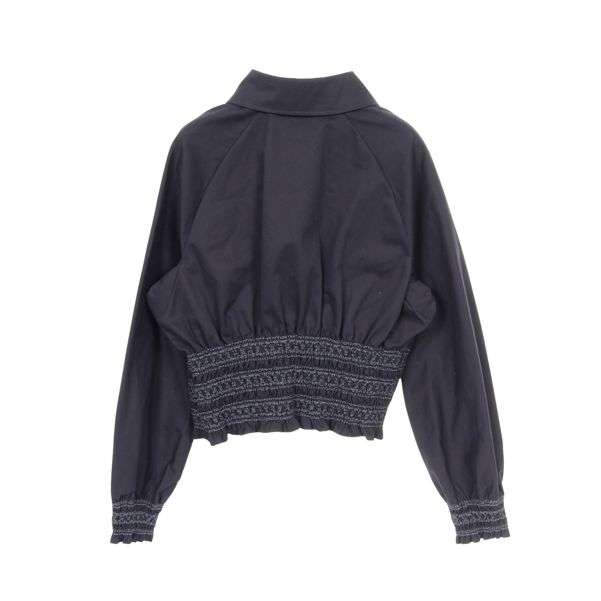 Veste taille brodee a smocks テール ブロデ ア スモック ジャケット コットン ダークネイビー 25SS エルメス アウター HERMES
