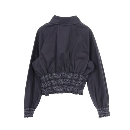 Veste taille brodee a smocks テール ブロデ ア スモック ジャケット コットン ダークネイビー 25SS エルメス アウター HERMES
