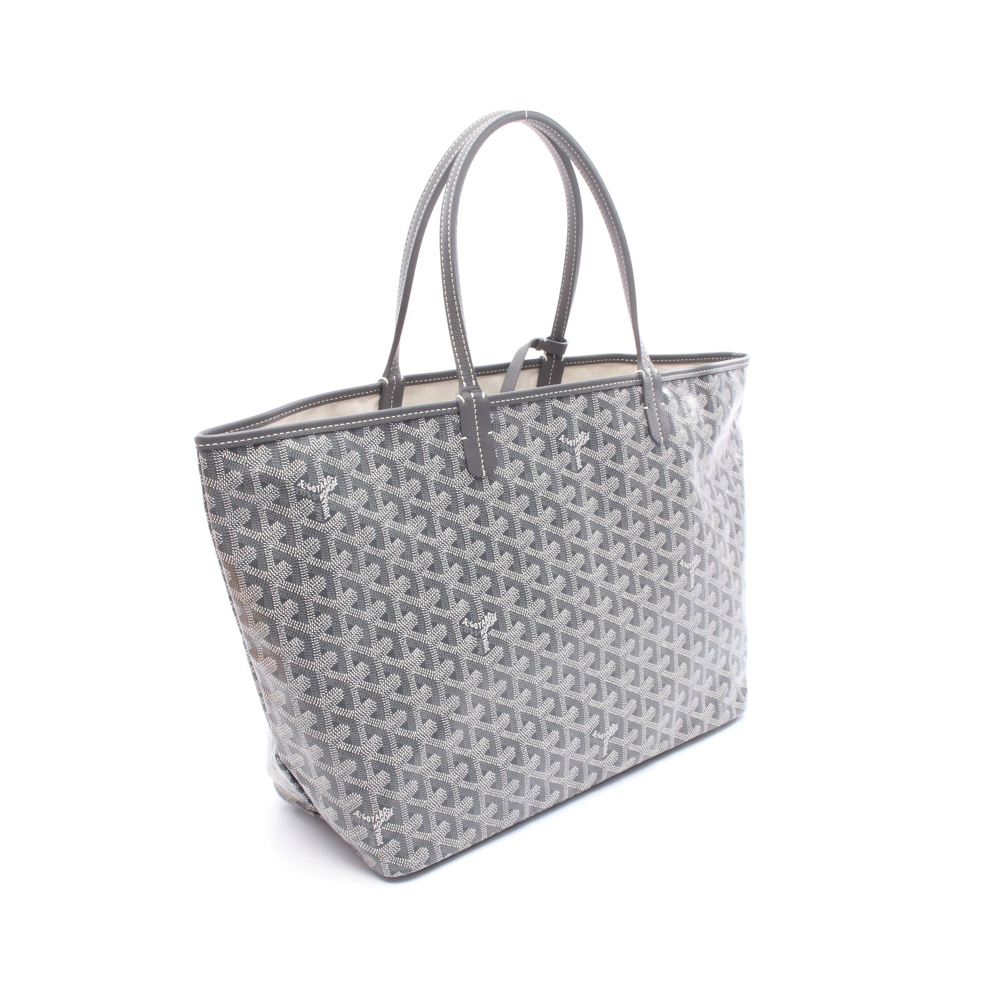 サンルイPM ハンドバッグ トートバッグ コーティングキャンバス レザー グレー ゴヤール バッグ GOYARD