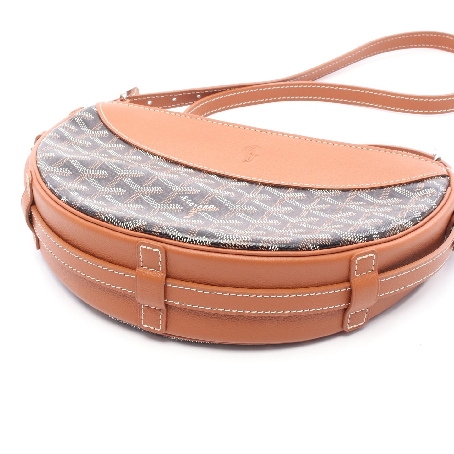 ヒロンデル ショルダーバッグ コーティングキャンバス レザー ブラウン ブラック ゴヤール バッグ GOYARD