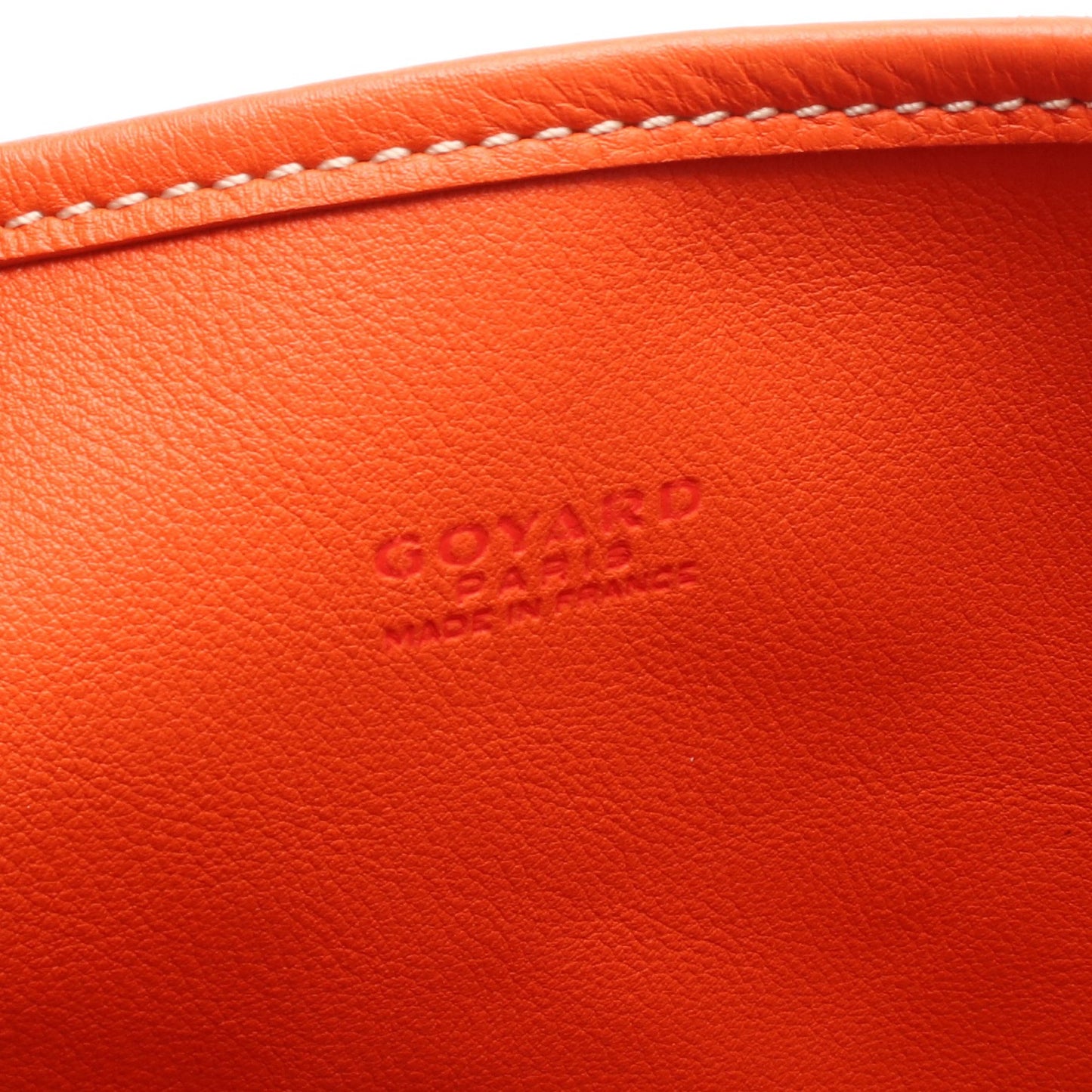 アンジュ ミニポーチ ハンドバッグ コーティングキャンバス レザー オレンジ ゴヤール バッグ GOYARD