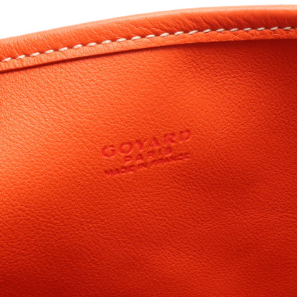 アンジュ ミニポーチ ハンドバッグ コーティングキャンバス レザー オレンジ ゴヤール バッグ GOYARD