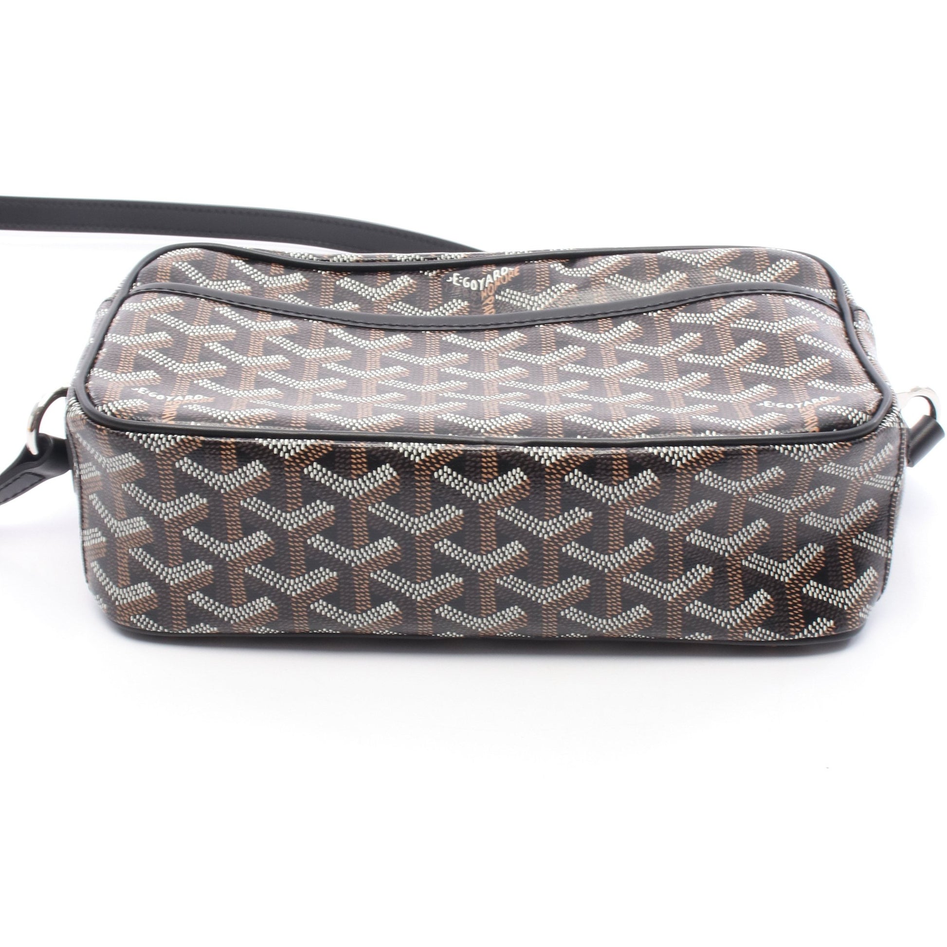 カップヴェールPM ショルダーバッグ コーティングキャンバス レザー ブラウン ブラック ゴヤール バッグ GOYARD