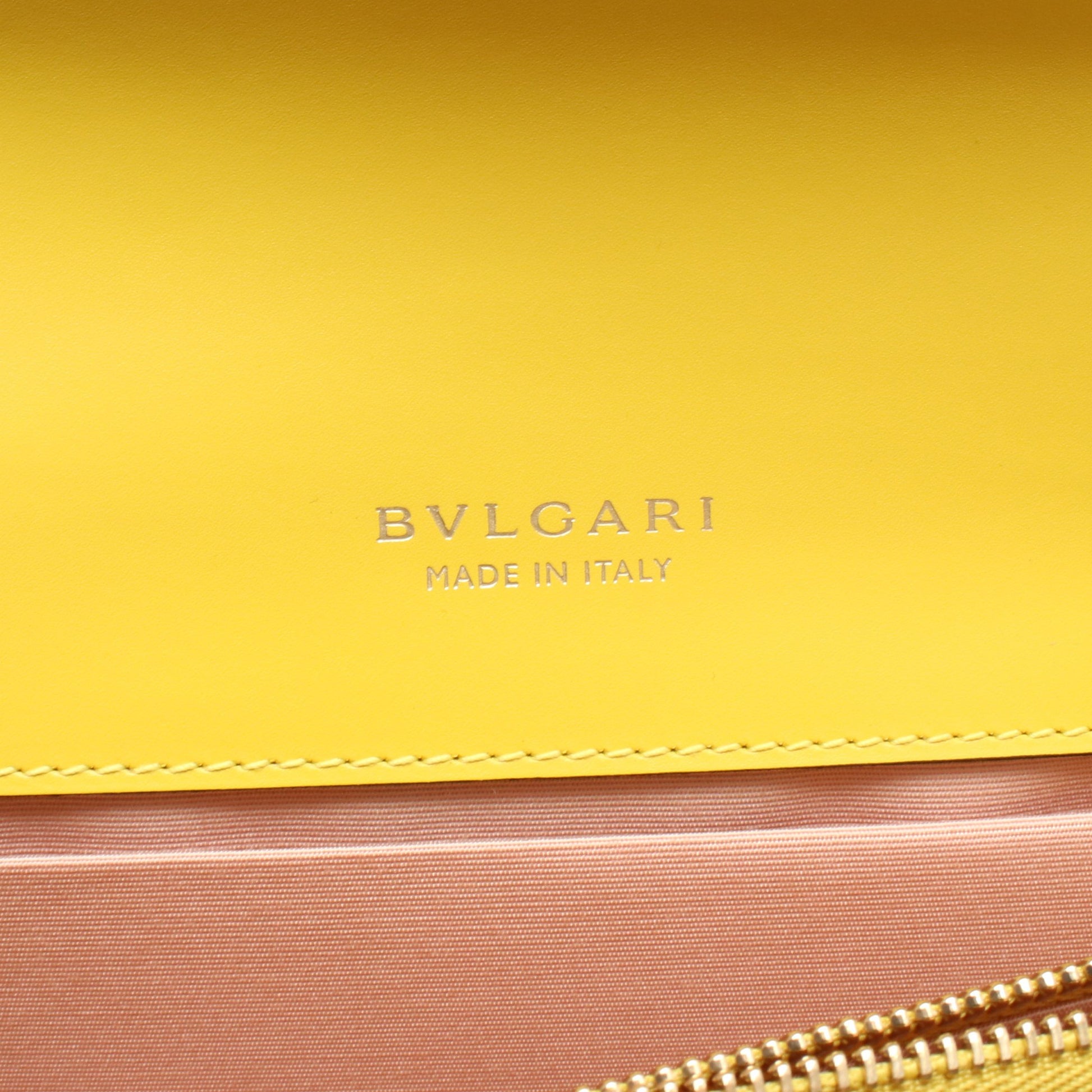 セルペンティフォーエバー Wチェーンショルダーバッグ レザー イエロー ブルガリ バッグ BVLGARI