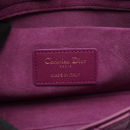 Lady D-Joy ミディアム カナージュ ハンドバッグ レザー パープル 3WAY クリスチャンディオール バッグ Christian Dior