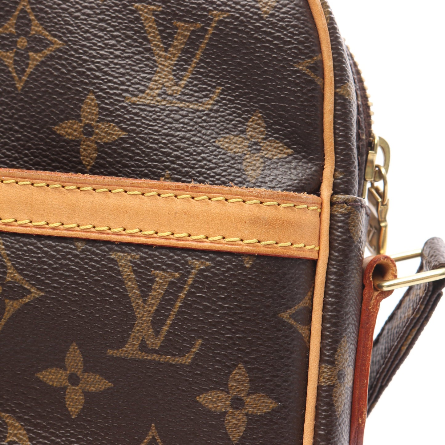 ダヌーブ モノグラム ショルダーバッグ PVC レザー ブラウン ルイヴィトン バッグ LOUIS VUITTON