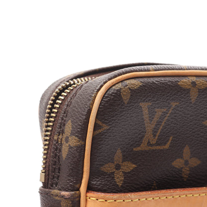ダヌーブ モノグラム ショルダーバッグ PVC レザー ブラウン ルイヴィトン バッグ LOUIS VUITTON