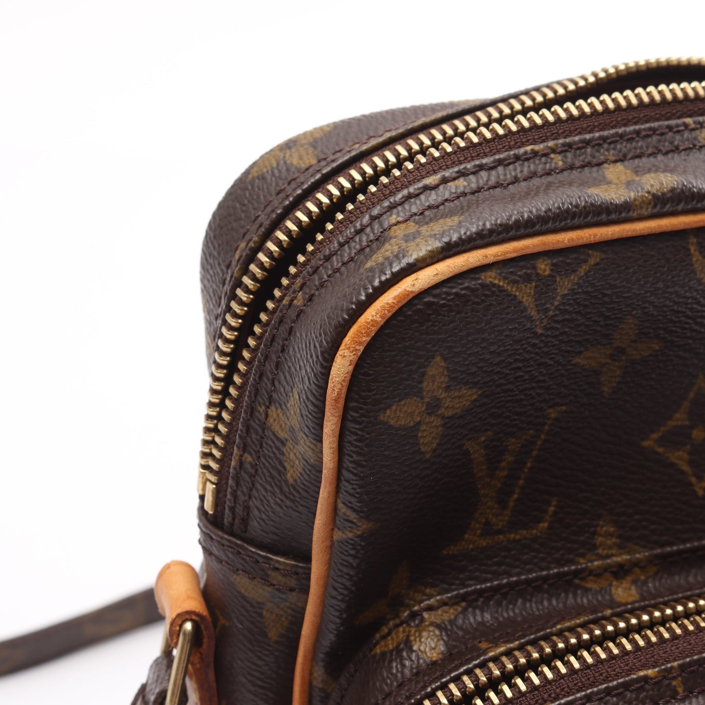アマゾン モノグラム ショルダーバッグ PVC レザー ブラウン ルイヴィトン バッグ LOUIS VUITTON