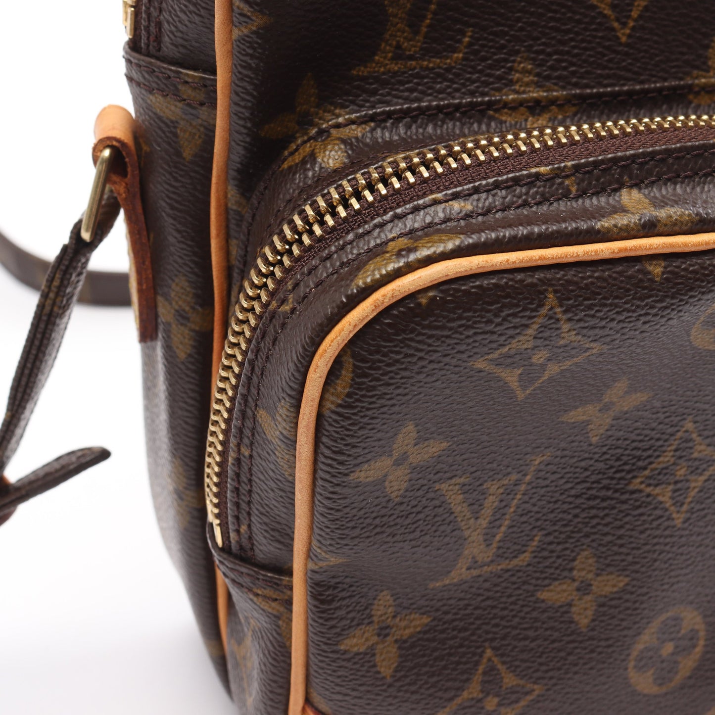 アマゾン モノグラム ショルダーバッグ PVC レザー ブラウン ルイヴィトン バッグ LOUIS VUITTON