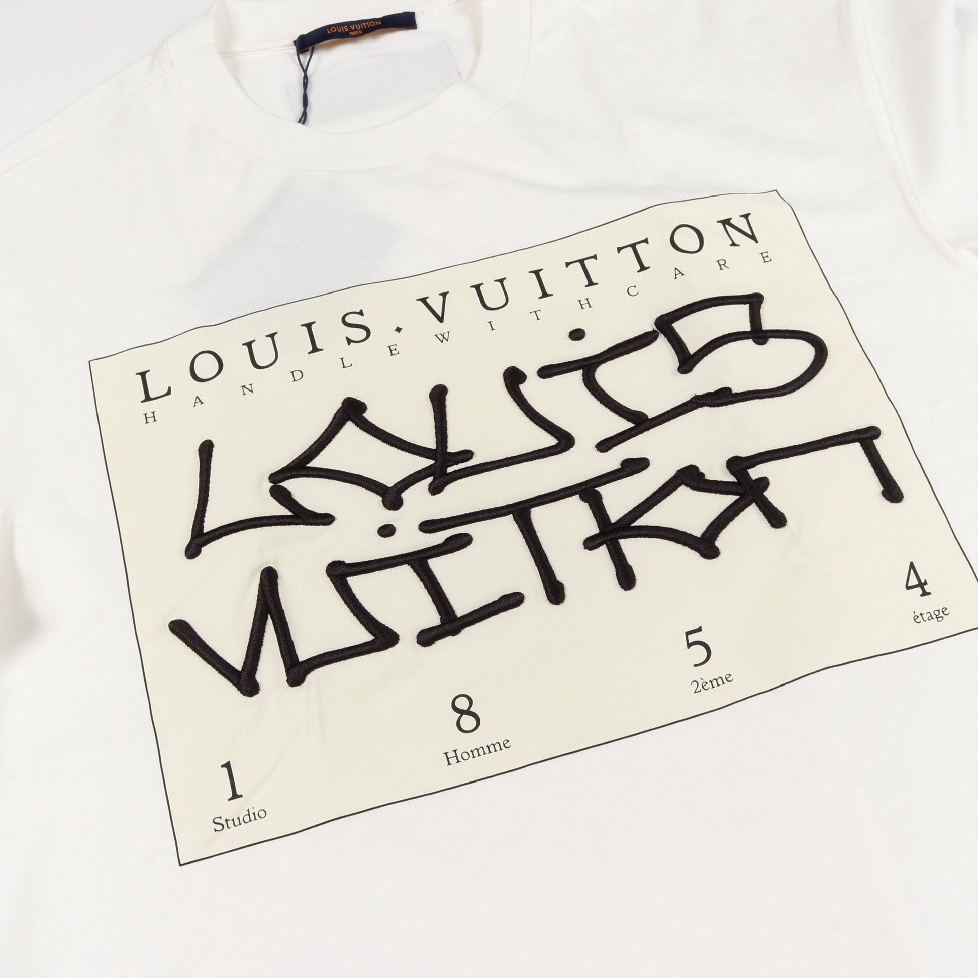 インサイドアウト グラフィックロゴ刺繍 Tシャツ クルーネック 半袖  