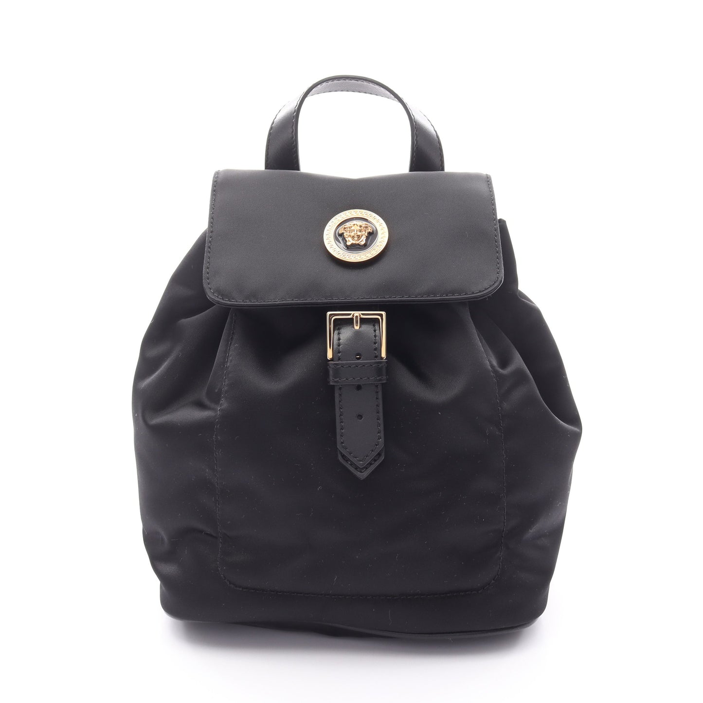 メデューサ リュックサック ナイロン レザー ブラック ヴェルサーチ バッグ Versace