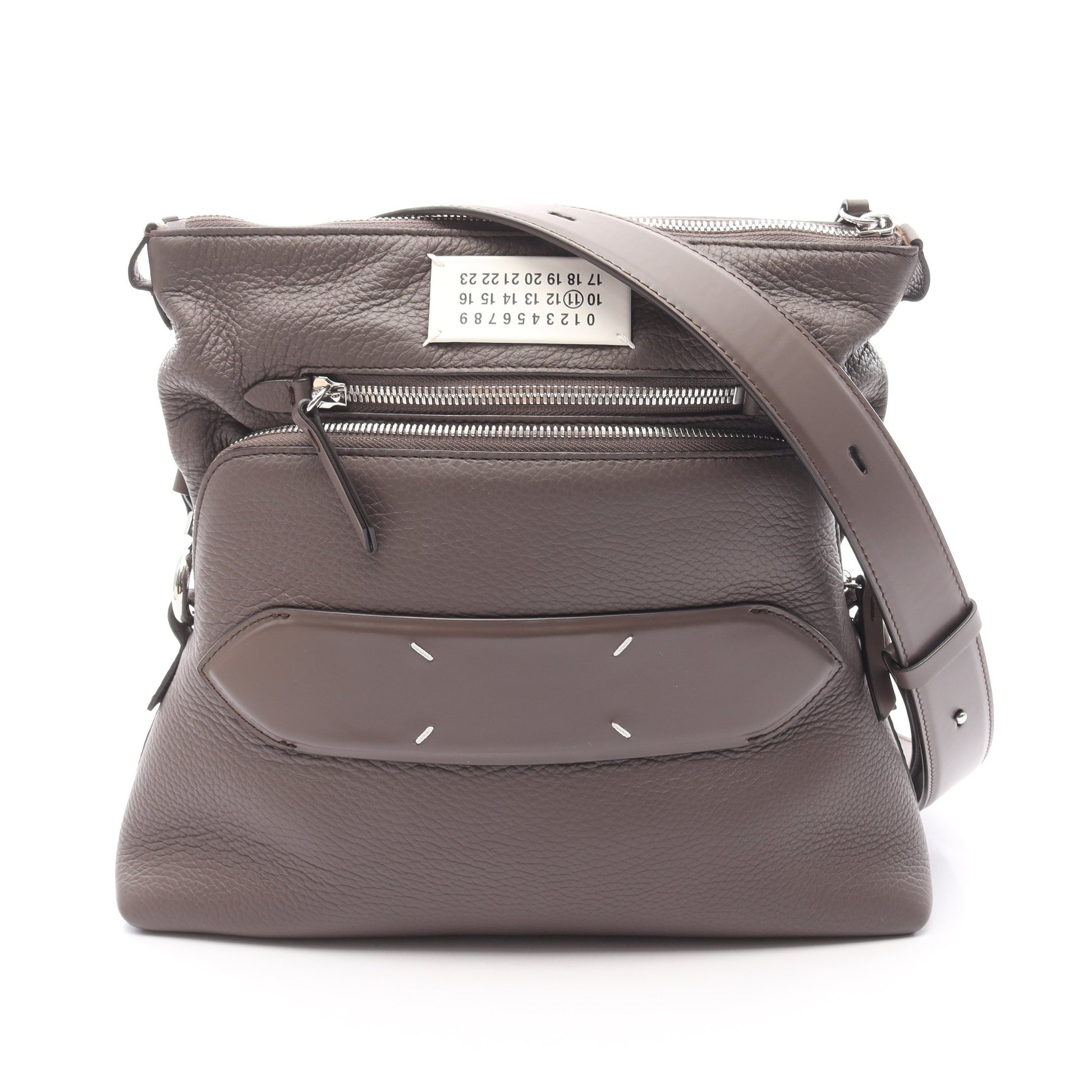 5AC Soft beauty case ショルダーバッグ レザー グレーブラウン メゾン 