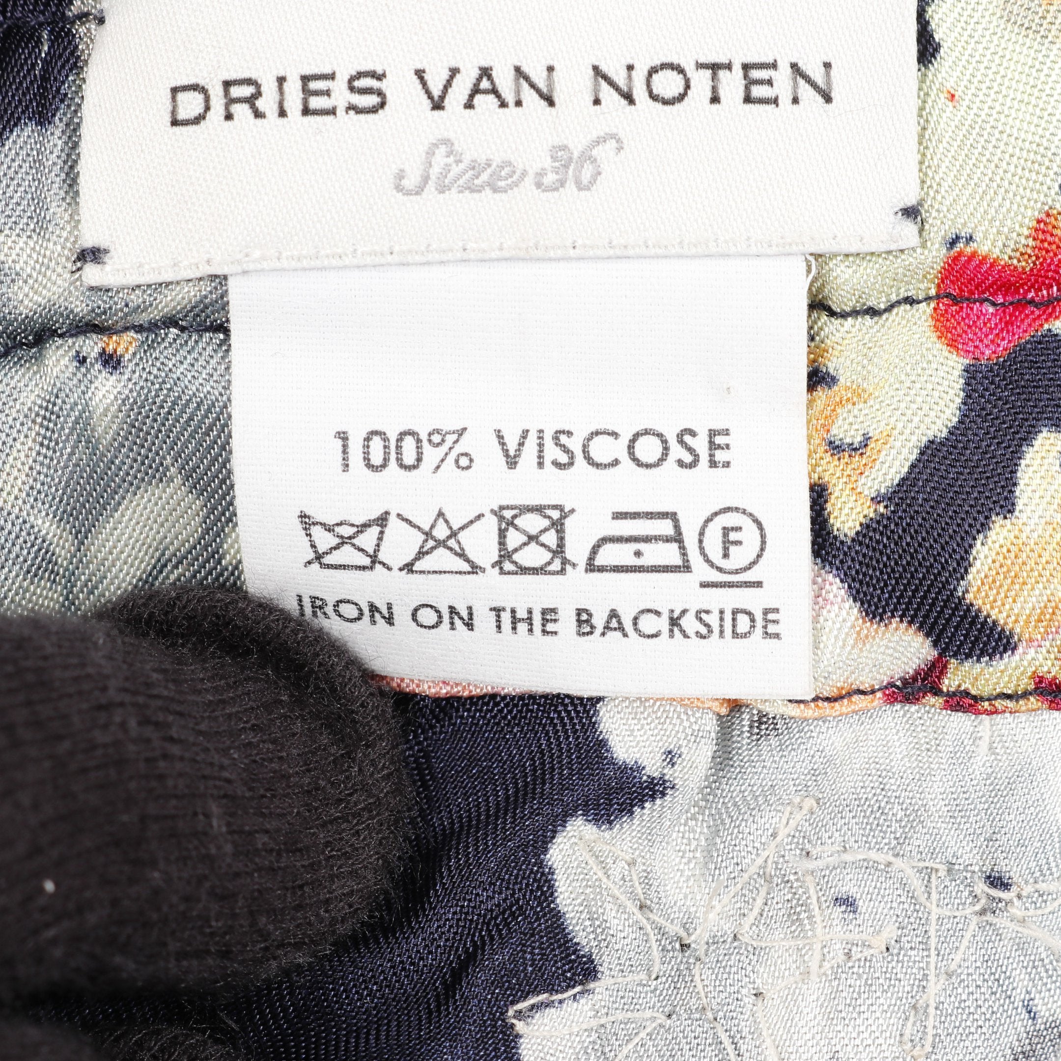 ドリスヴァンノッテン　花柄　総柄　ブルー　ハーフ DRIES VAN NOTEN 2023 SPRING & SUMMER for WOMEN