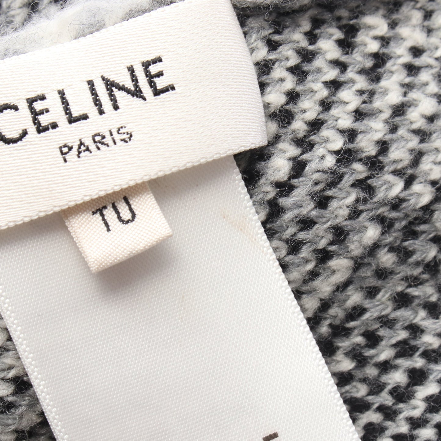 CELINE × エイミードリアン ジャガード ビーニー コットン ウール ブラック ホワイト グレー セリーヌ 財布・小物 CELINE