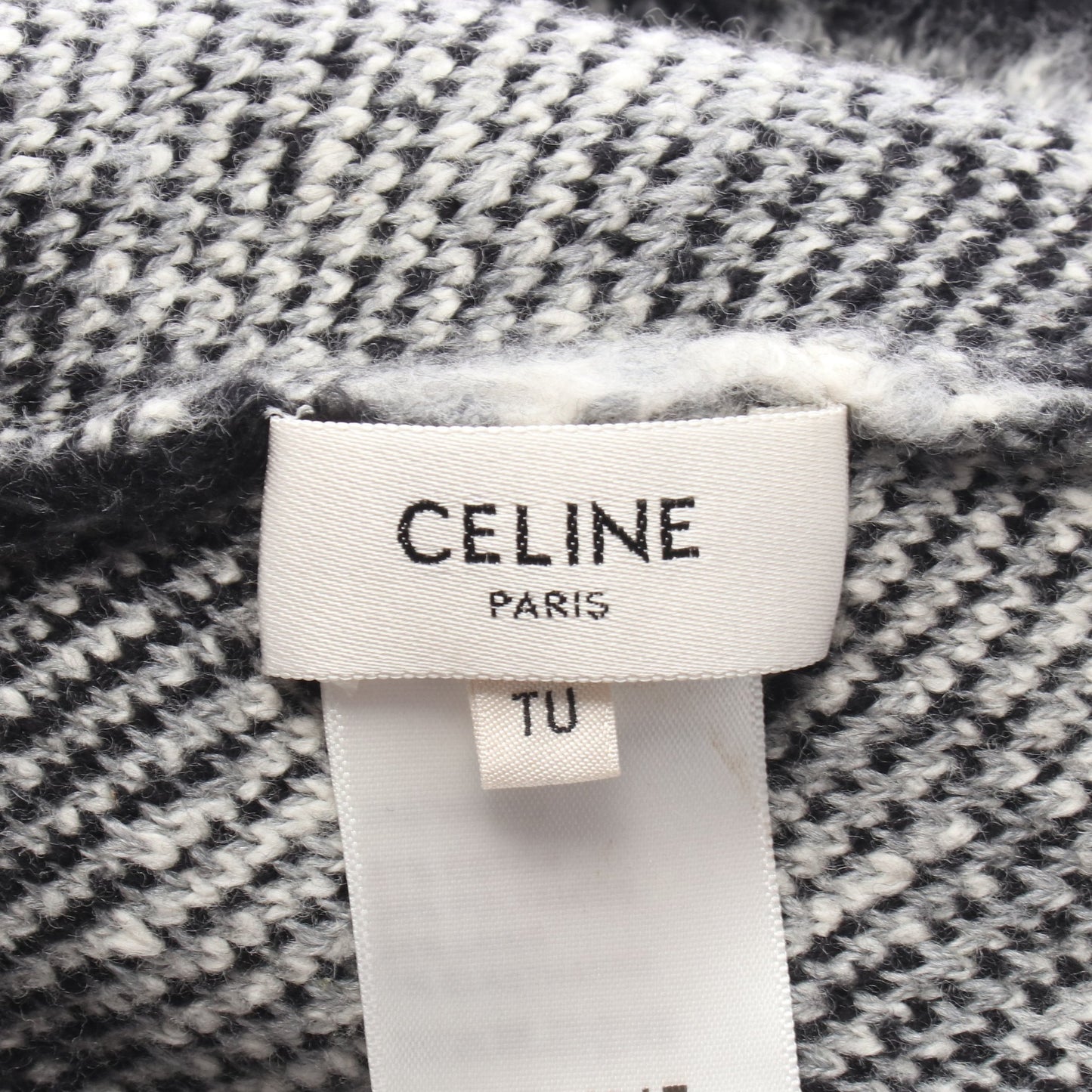 CELINE × エイミードリアン ジャガード ビーニー コットン ウール ブラック ホワイト グレー セリーヌ 財布・小物 CELINE