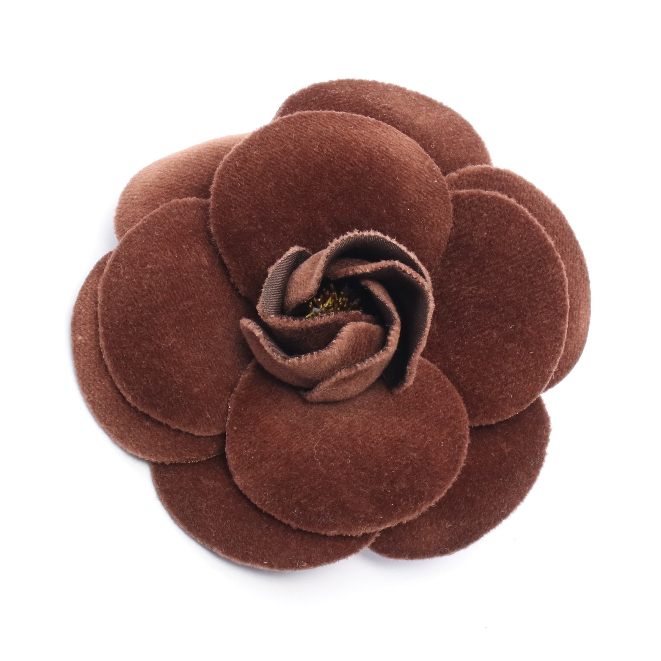 シャネル ブローチ ブラウン CHANEL カメリア