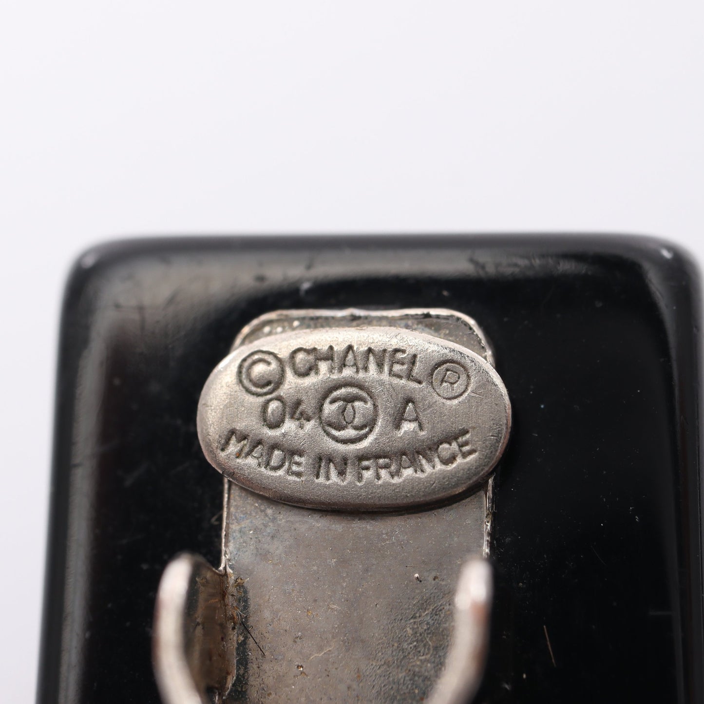 ココマーク バレッタ ハート ラインストーン ブラック クリア ピンク O4A シャネル アクセサリー CHANEL