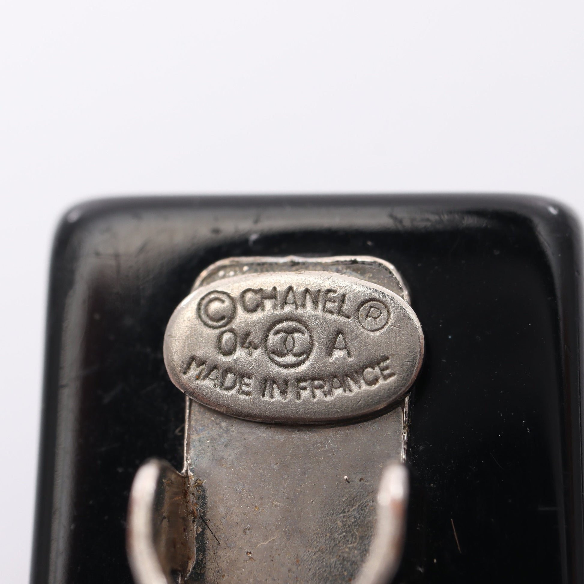 ココマーク バレッタ ハート ラインストーン ブラック クリア ピンク O4A シャネル アクセサリー CHANEL