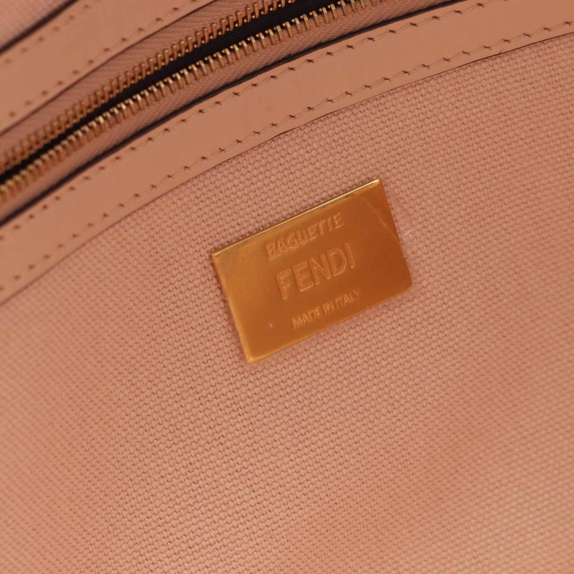 マンマバケット ズッカ ハンドバッグ キャンバス レザー ライトベージュ レッドブラウン マルチカラー 2WAY フェンディ バッグ FENDI