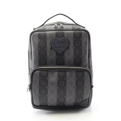 LOUIS VUITTON × NIGO モジュラー モノグラムストライプエクリプス バックパック リュックサック PVC レザー ブラック グレー ルイヴィトン バッグ LOUIS VUITTON