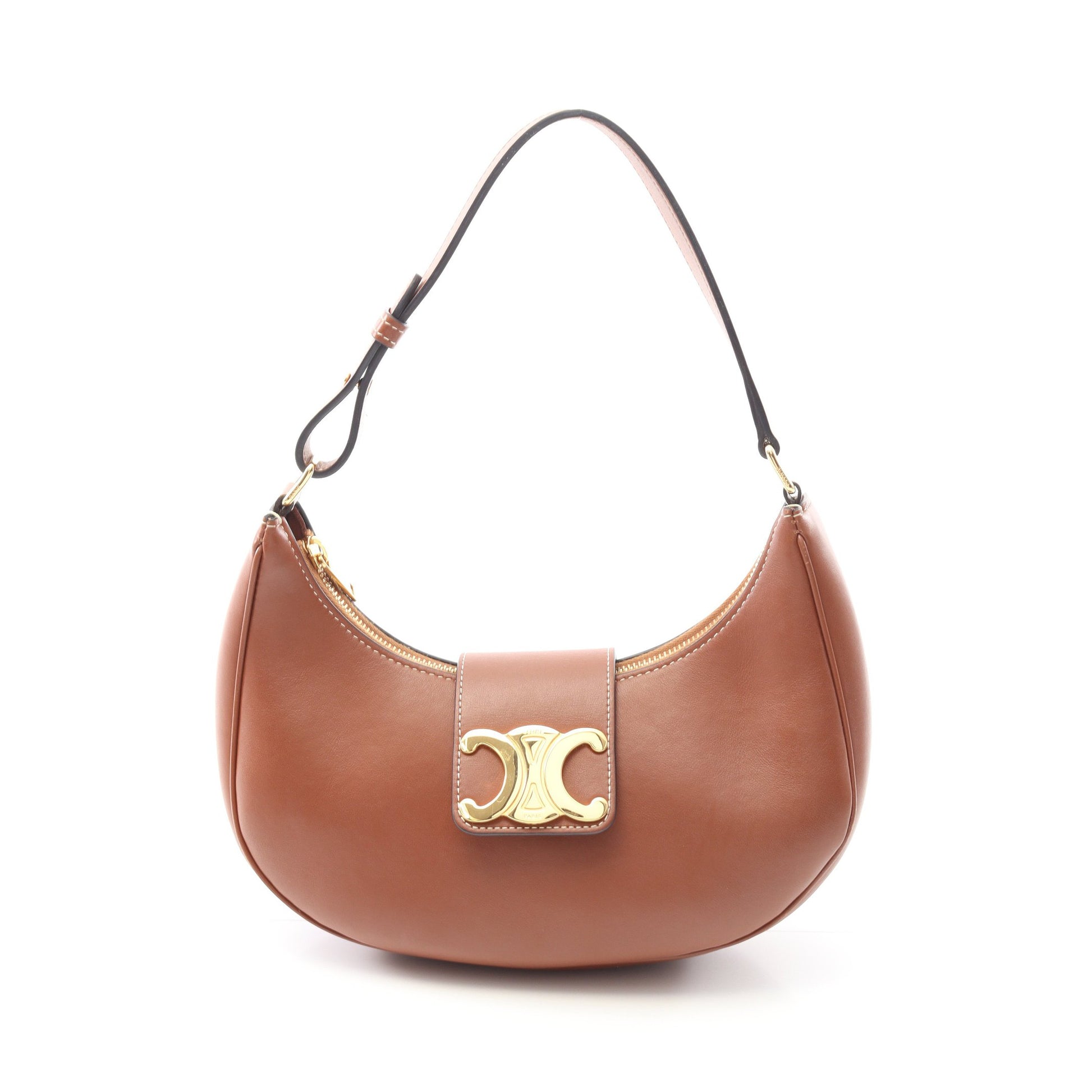 AVA アヴァ トリオンフ ミディアム ワンショルダーバッグ レザー ブラウン セリーヌ バッグ CELINE