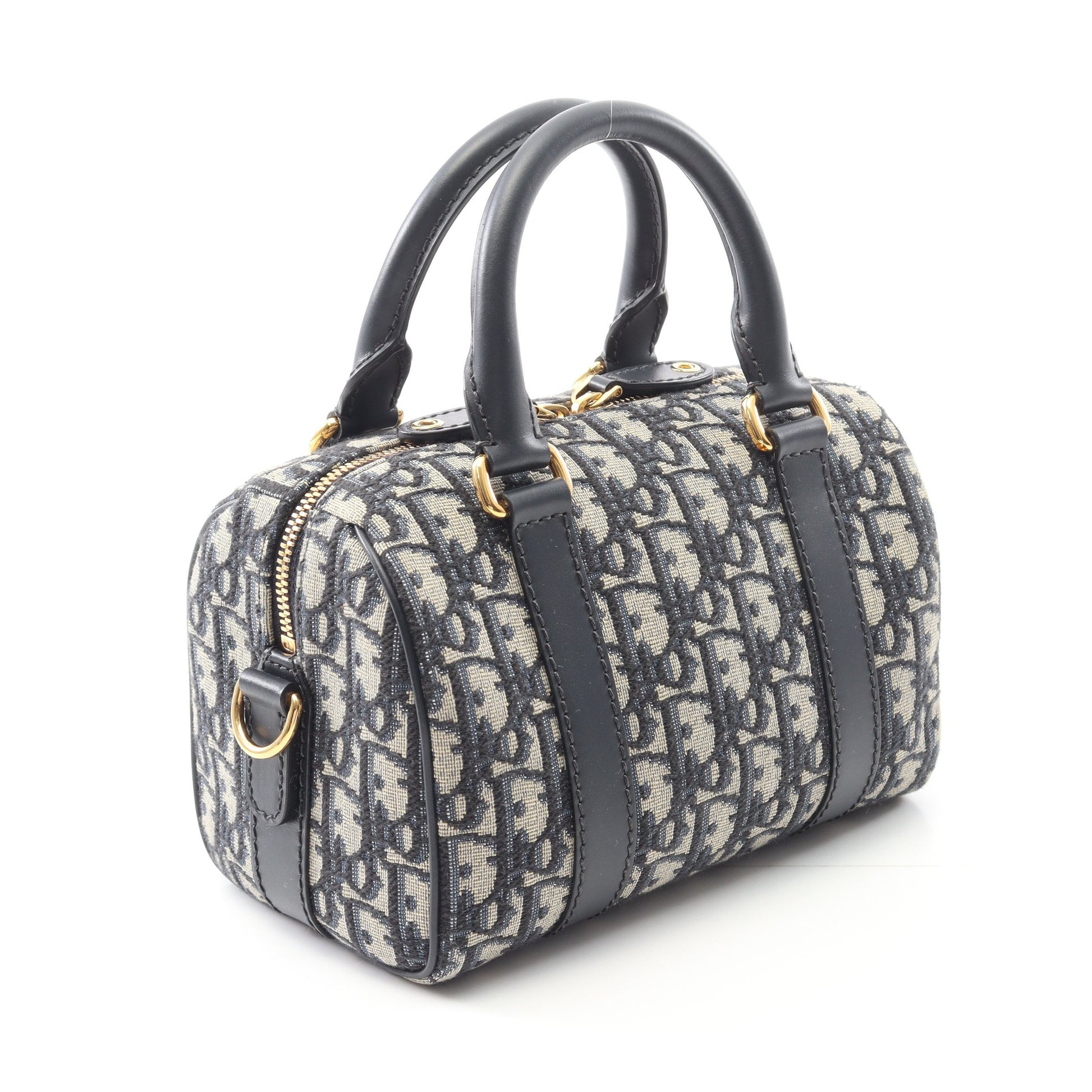 グルーヴ 20 スモール ハンドバッグ キャンバス レザー アイボリー ネイビー 2WAY クリスチャンディオール バッグ Christian Dior