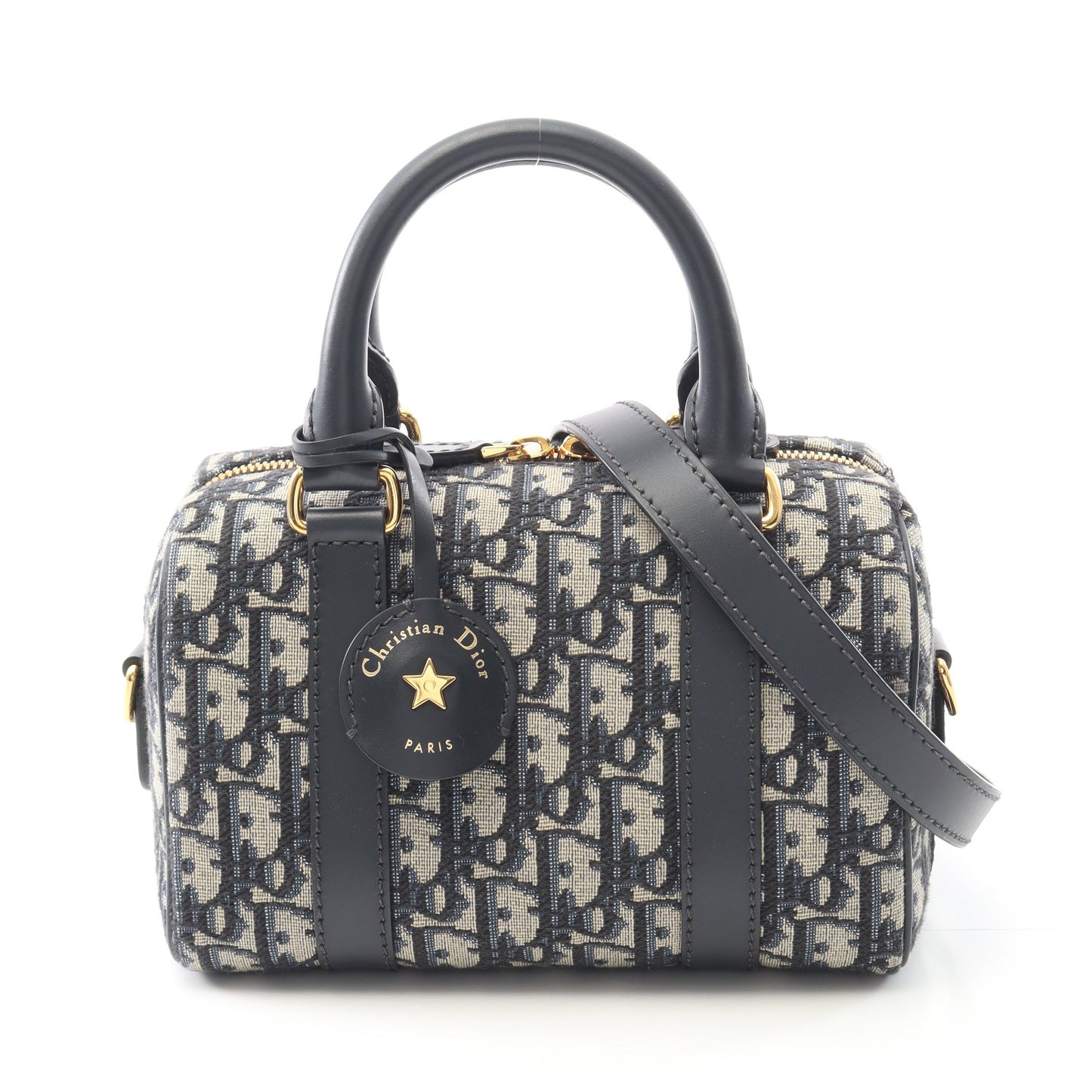 グルーヴ 20 スモール ハンドバッグ キャンバス レザー アイボリー ネイビー 2WAY クリスチャンディオール バッグ Christian Dior