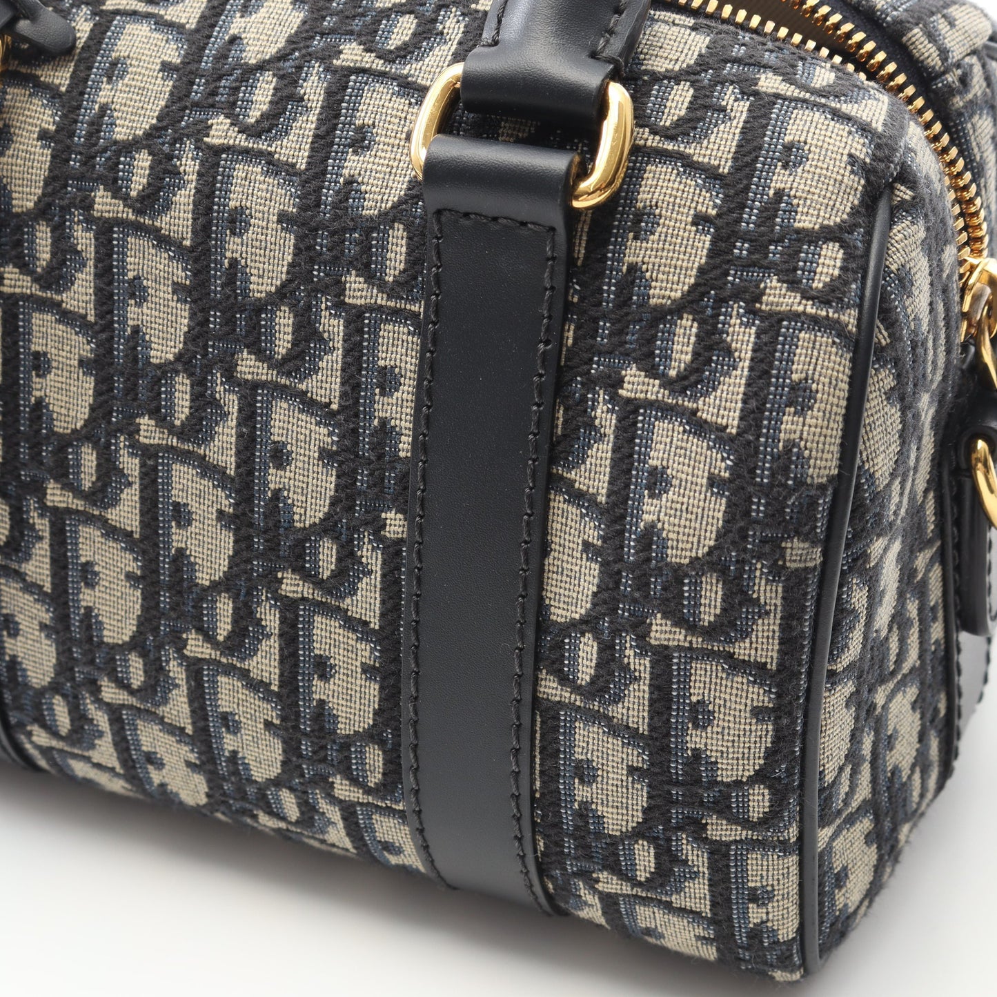 グルーヴ 20 スモール ハンドバッグ キャンバス レザー アイボリー ネイビー 2WAY クリスチャンディオール バッグ Christian Dior