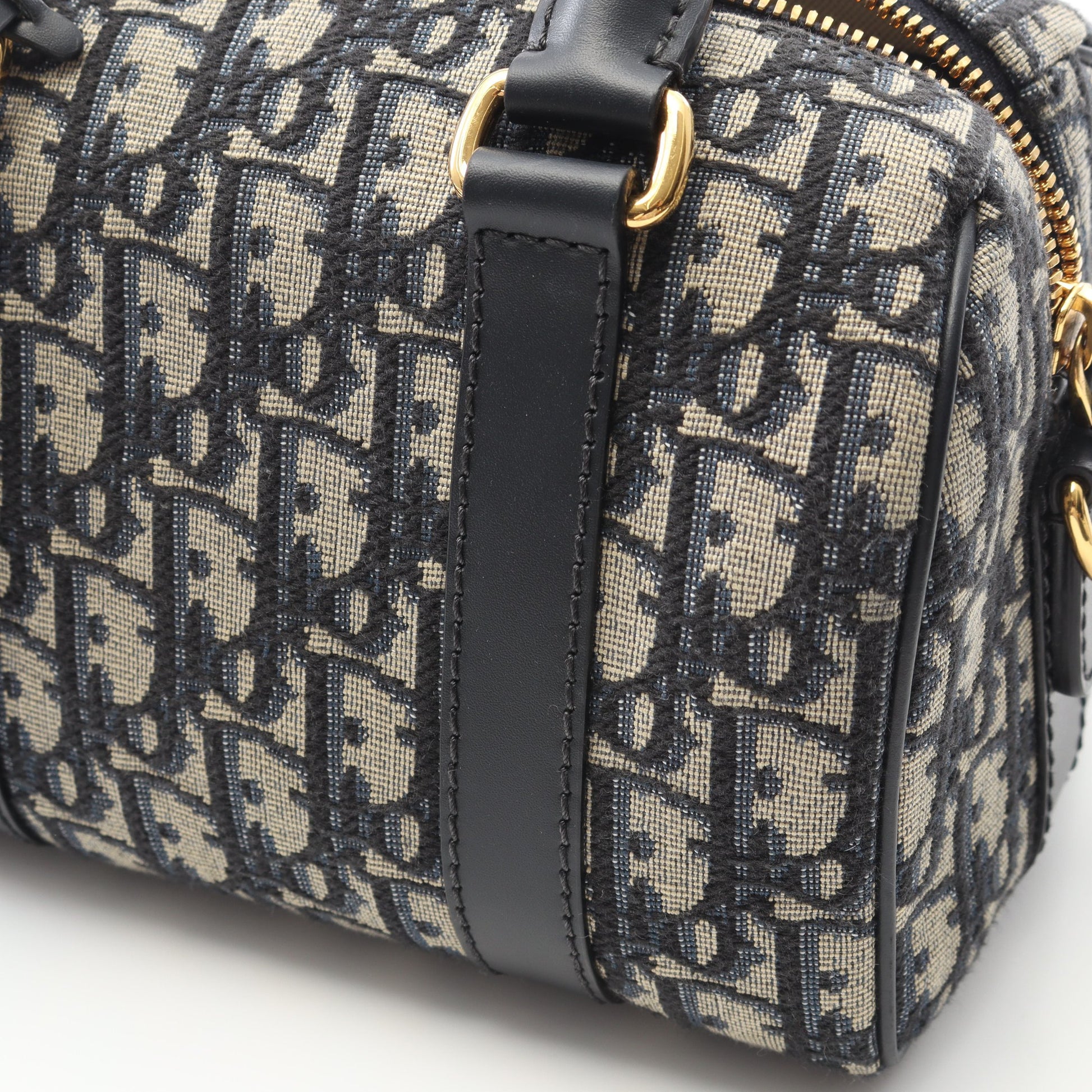 グルーヴ 20 スモール ハンドバッグ キャンバス レザー アイボリー ネイビー 2WAY クリスチャンディオール バッグ Christian Dior