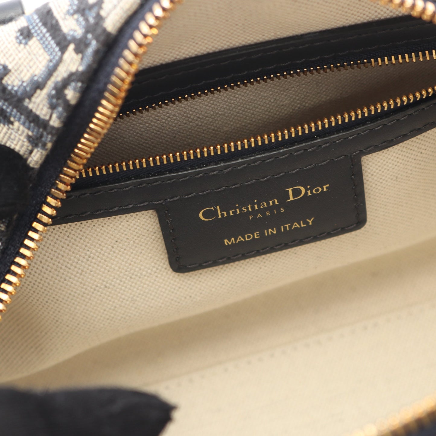 グルーヴ 20 スモール ハンドバッグ キャンバス レザー アイボリー ネイビー 2WAY クリスチャンディオール バッグ Christian Dior