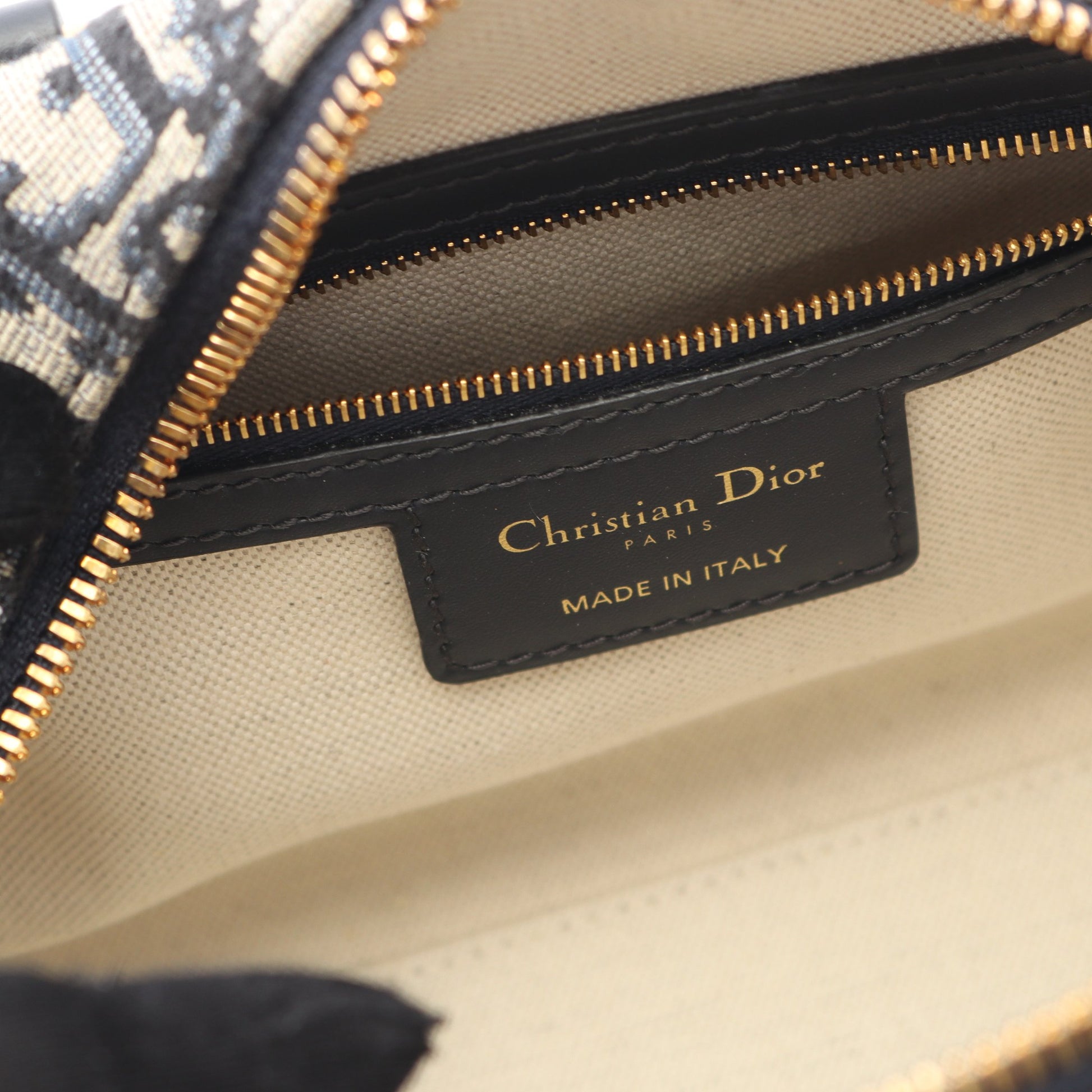 グルーヴ 20 スモール ハンドバッグ キャンバス レザー アイボリー ネイビー 2WAY クリスチャンディオール バッグ Christian Dior