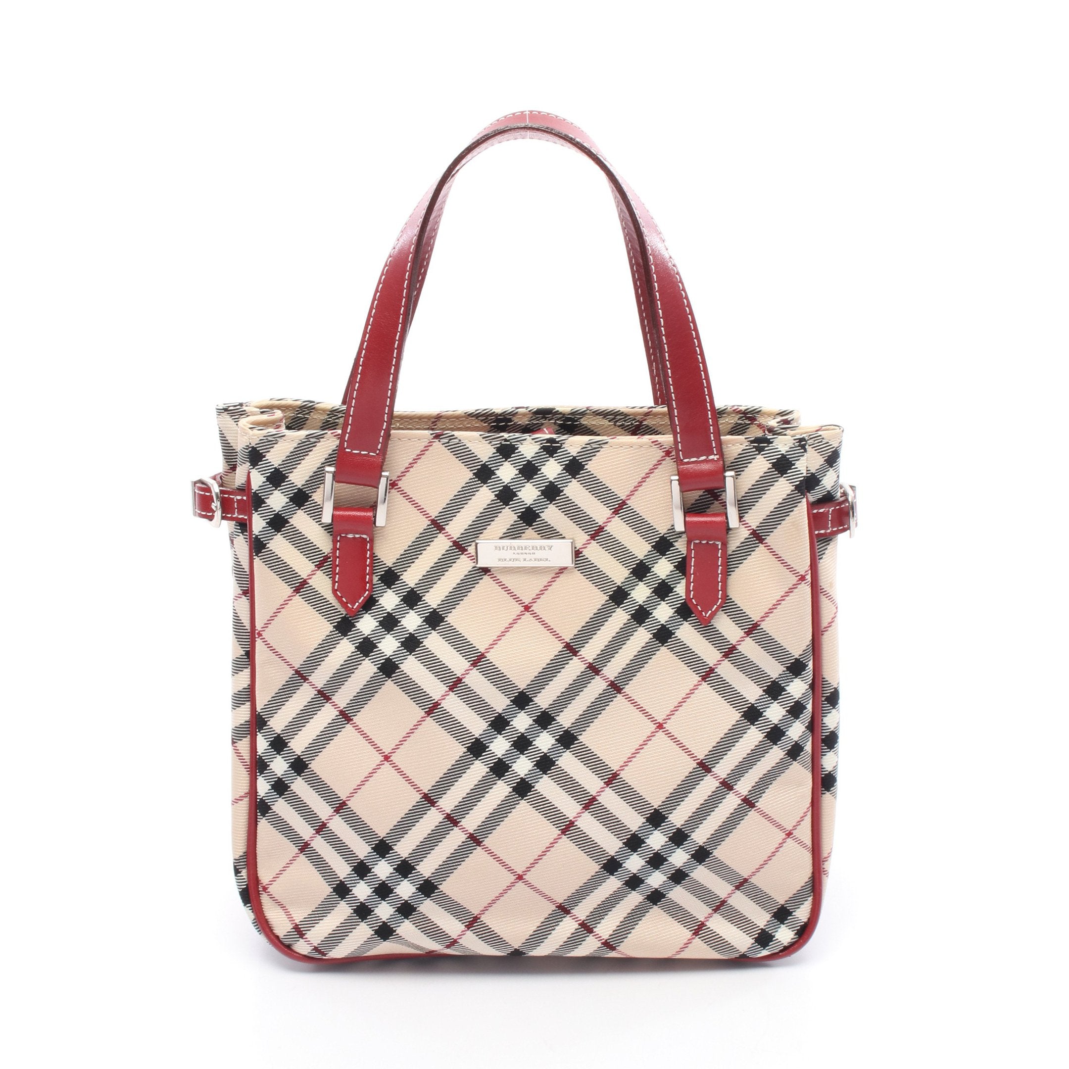 Burberry ノバチェックハンドバッグレザーキャンバスバーバリー
