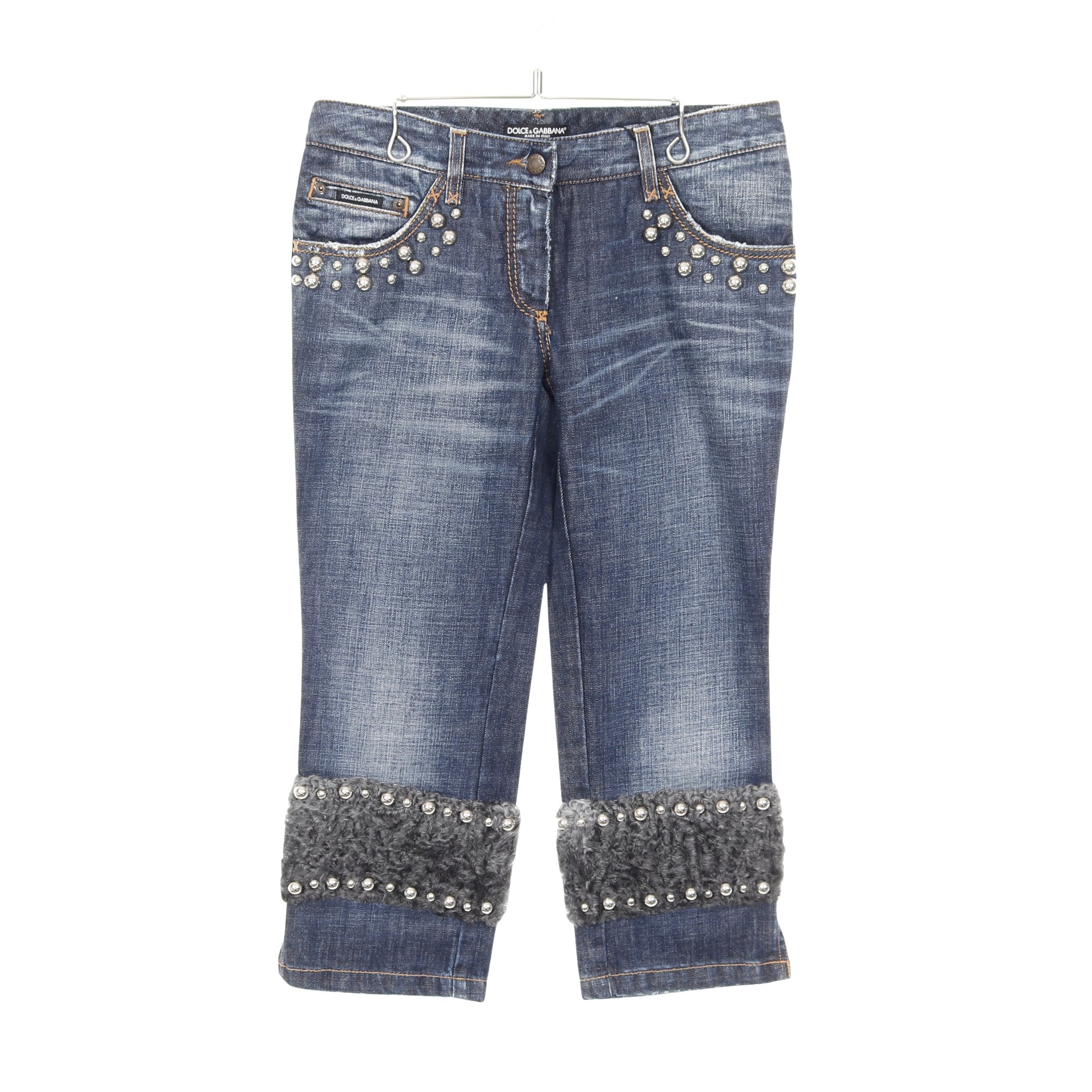 楽天市場】【中古】DOLCE ＆ GABBANA スタッズデニムパンツ インディゴ