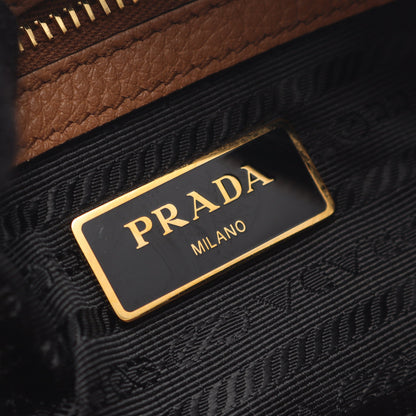 ハンドバッグ レザー ブラウン 2WAY プラダ バッグ PRADA