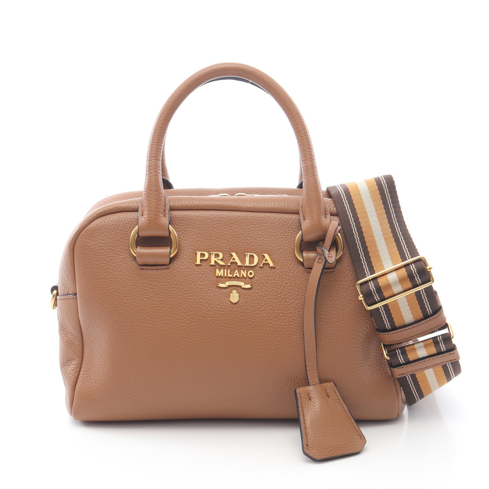 ハンドバッグ レザー ブラウン 2WAY プラダ バッグ PRADA